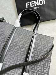 Fendi Shopper FF jacquard black fabric bag - 2