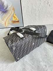 Fendi Shopper FF jacquard black fabric bag - 3