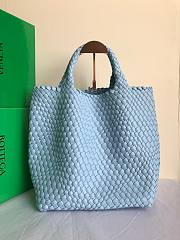 Bottega Veneta woven blue sky tote bag - 1