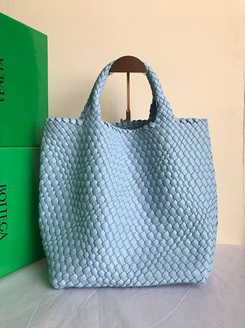 Bottega Veneta woven blue sky tote bag