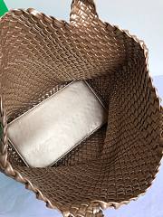 Bottega Veneta woven gold tote bag - 5