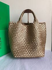 Bottega Veneta woven gold tote bag - 3