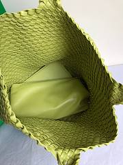 Bottega Veneta woven light green sky tote bag - 4