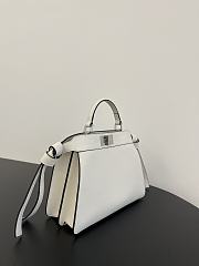 Fendi Peekaboo mini white leather bag - 2