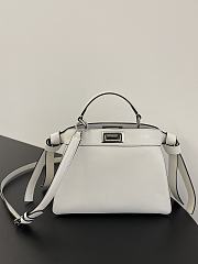 Fendi Peekaboo mini white leather bag - 6