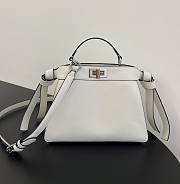 Fendi Peekaboo mini white leather bag - 1