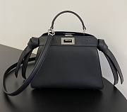 Fendi Peekaboo mini black leather bag - 1