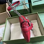 Gucci Horsebit small chain red leather bag - 6