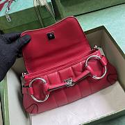 Gucci Horsebit small chain red leather bag - 5