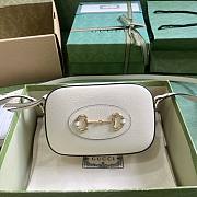 Gucci horsebit 1955 small white shoulder bag  - 1