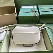 Gucci horsebit 1955 small white shoulder bag  - 3