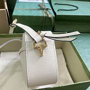 Gucci horsebit 1955 small white shoulder bag  - 4