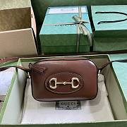 Gucci horsebit 1955 small brown shoulder bag - 1