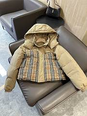 BURBERRY Reversible cropped down beige jacket - 1