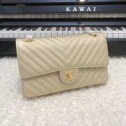 Chanel 1112 gold lambskin chevron quilted 2.55 flap bag - 1