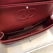 Chanel 1112 red calfskin chevron quilted 2.55 flap bag - 6