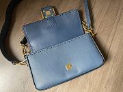 Fendi Baguette blue topstitching bag - 3