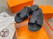 Hermes men oran black slippers - 5