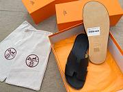 Hermes men oran black slippers - 3