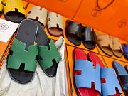 Hermes men oran green slippers - 5