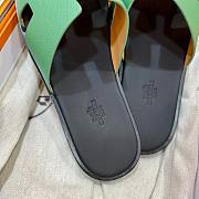 Hermes men oran green slippers - 6