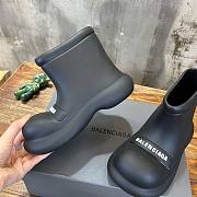 Balenciaga short black rubber boots - 5