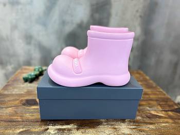Balenciaga short pink rubber boots