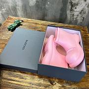 Balenciaga short pink rubber boots - 5