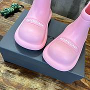 Balenciaga short pink rubber boots - 4