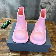 Balenciaga short pink rubber boots - 2