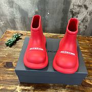 Balenciaga short red rubber boots - 5