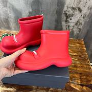 Balenciaga short red rubber boots - 3