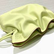 LOEWE medium neon leather flamenco clutch bag - 2