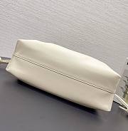 LOEWE medium white leather flamenco clutch bag - 6