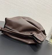 LOEWE medium brown leather flamenco clutch bag - 6