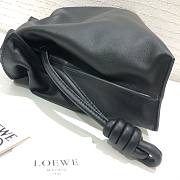 LOEWE medium black leather flamenco clutch bag - 5