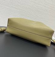 LOEWE medium green leather flamenco clutch bag - 4