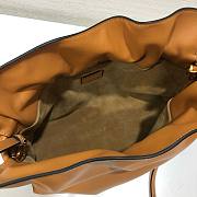 LOEWE medium light brown leather flamenco clutch bag - 4