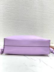 LOEWE medium purple leather flamenco clutch bag - 2