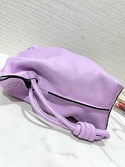 LOEWE medium purple leather flamenco clutch bag - 5