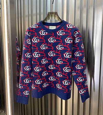 Gucci blue sweater shirt 