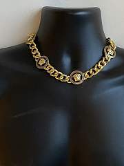 Versace Medusa Style 18K Chunky Chain Choker - 2