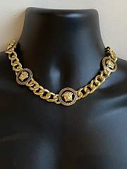 Versace Medusa Style 18K Chunky Chain Choker - 4