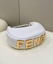 Fendi Fendigraphy Large White Leather Pouch - 2