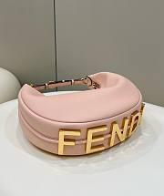 Fendi Fendigraphy Large Pink Leather Pouch - 6