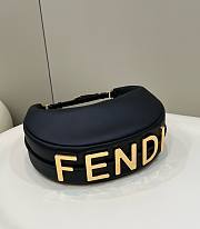 Fendi Fendigraphy Large Black Leather Pouch - 2