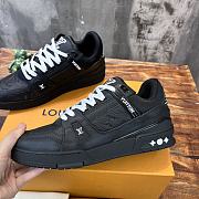 Louis Vuitton Trainer Black Matte Shoes  - 2