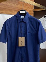 Burberry short sleeved blue shirt - 4