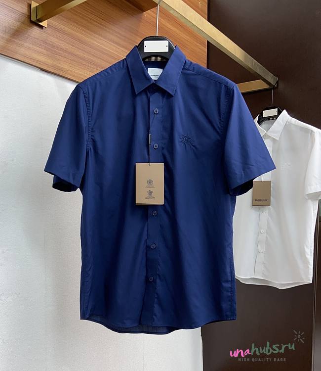 Burberry short sleeved blue shirt - 1