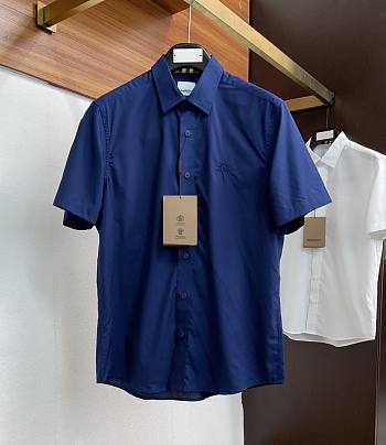 Burberry short sleeved blue shirt